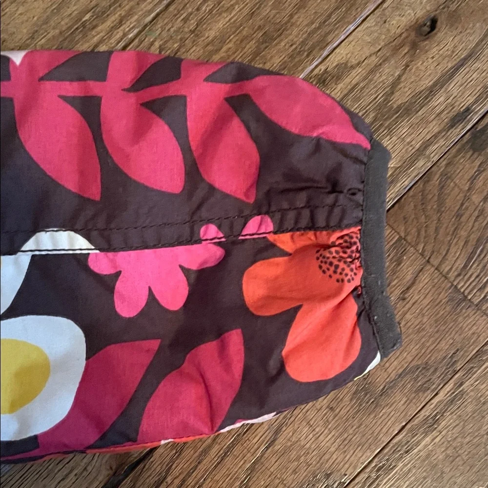 Mini Boden Girls Floral Hooded Puffer Jacket with hood
